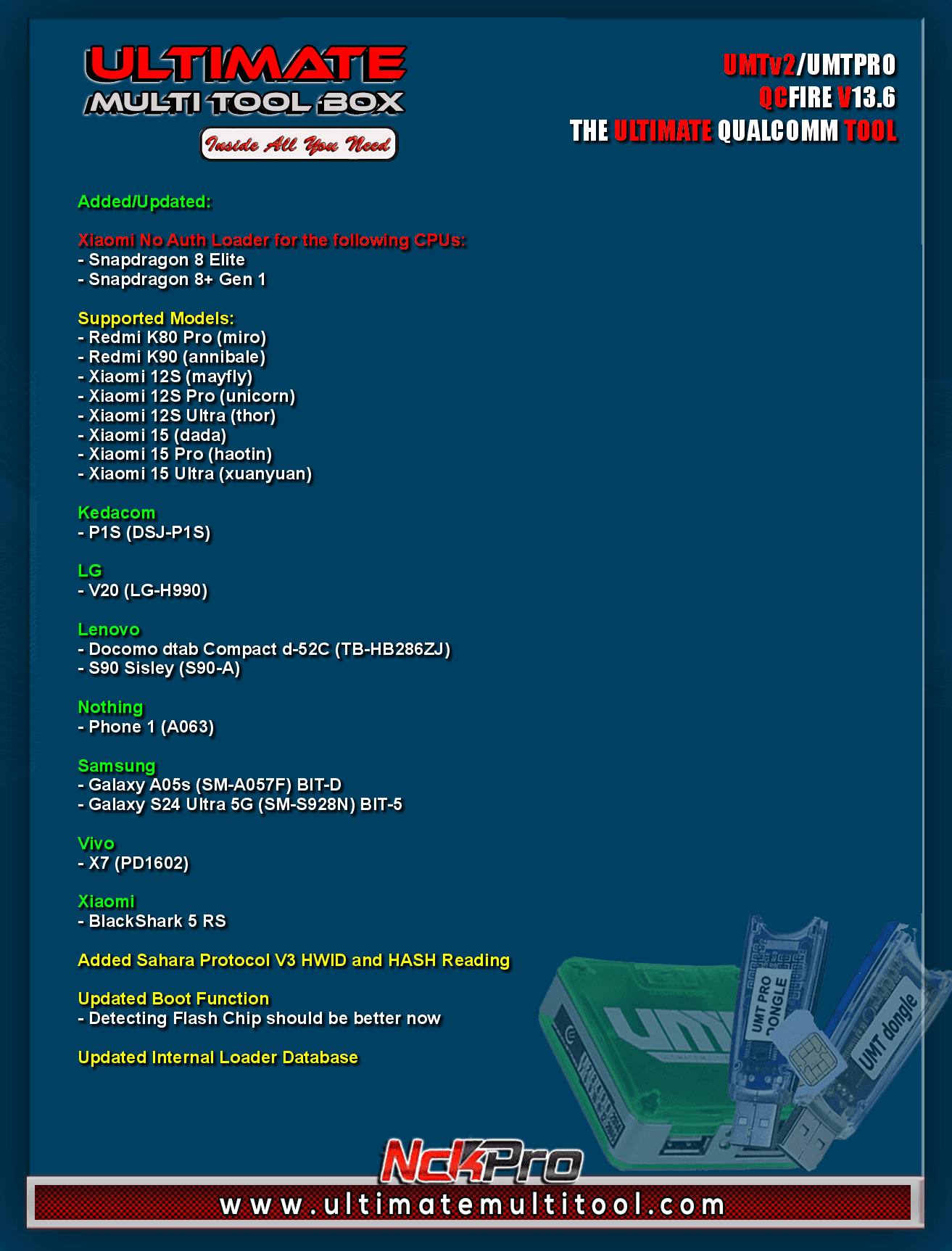 UMTv2/UMTPro QcFire v13.6 - Xiaomi Snapdragon 8 Elite, 8+ Gen 1 and more..